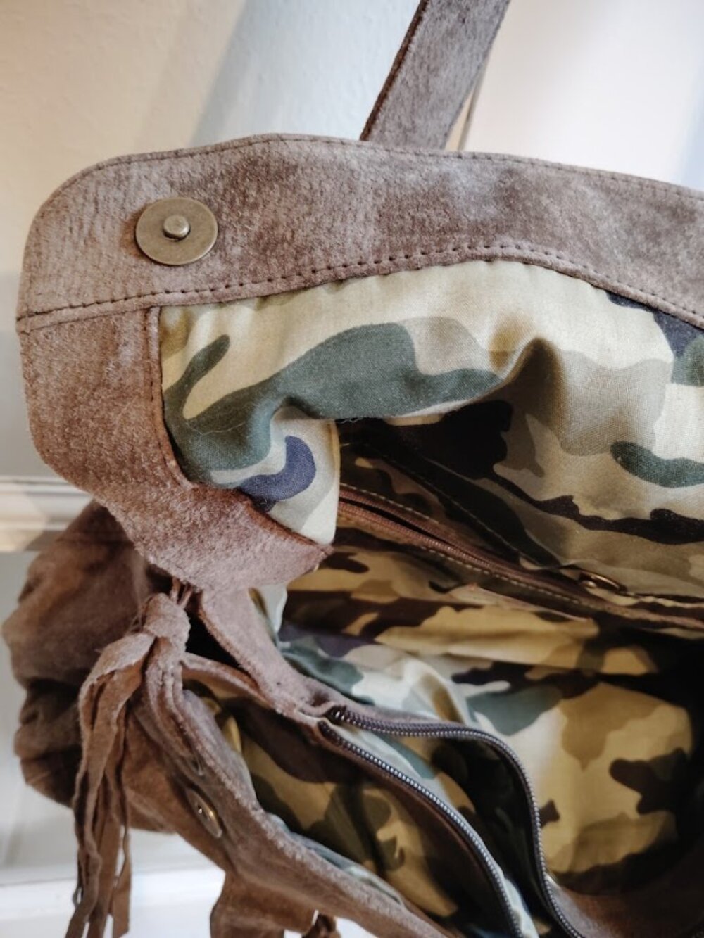 Wilsons Leather Studded Suede Bag - Picture 14 of 14